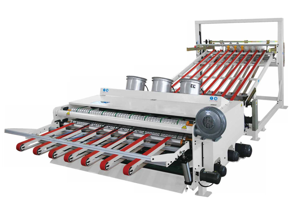 Листоукладчик с автоматическим подбойщиком пачек в накопителе